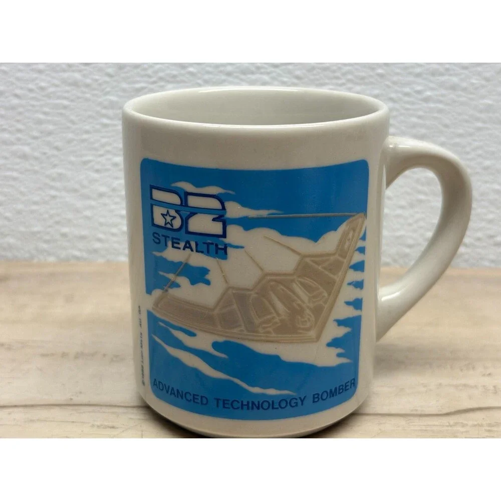 Vtg 1988 B2 Stealt Bomber Porcelain Coffee Tea Cup Mug